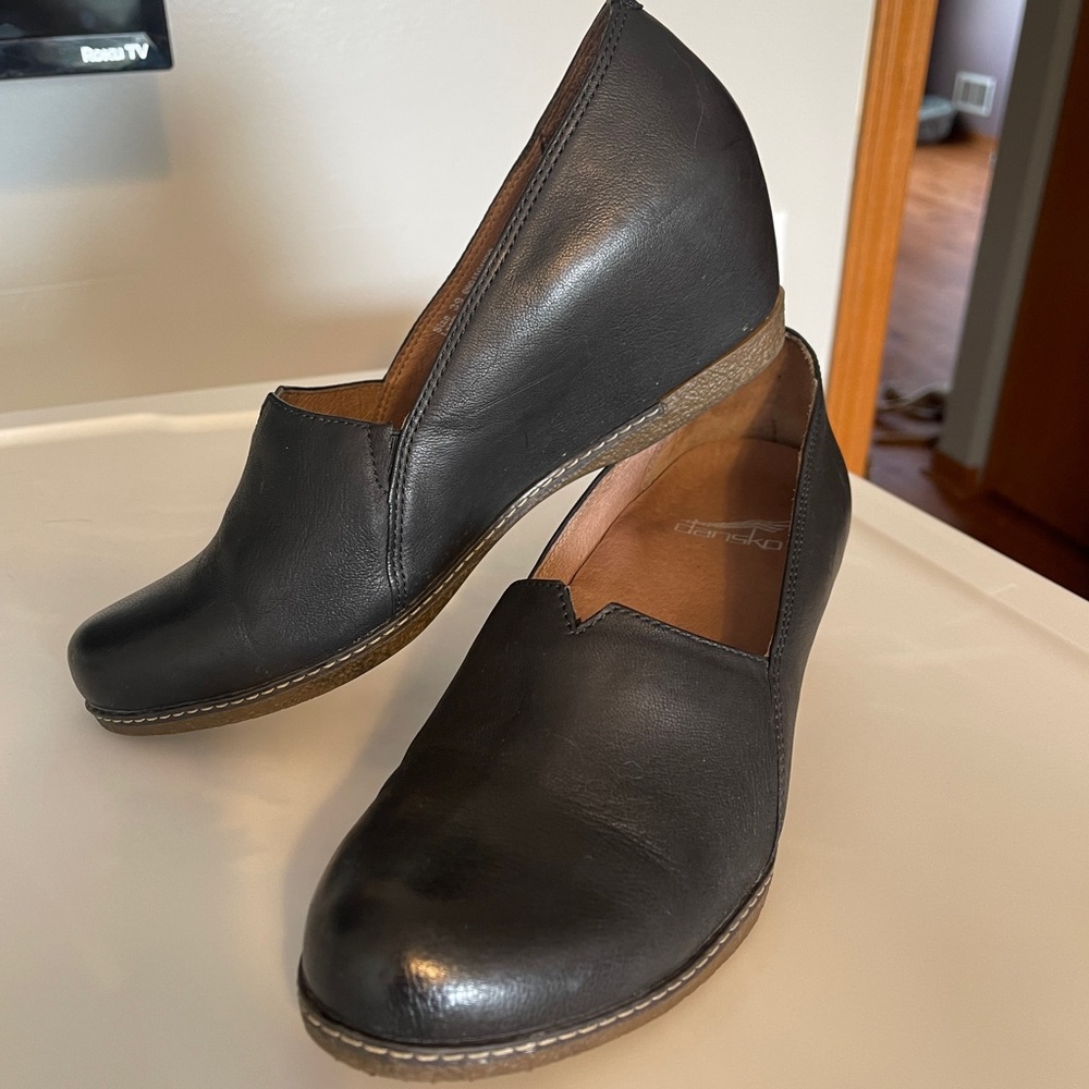 Dansko Liliana Nubuck Leather Wedges
